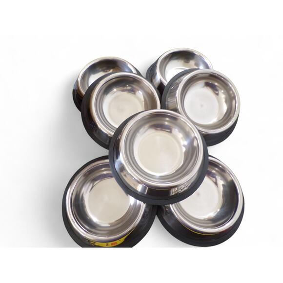 Pardon My Pet Stainless Steel Rubber Pet Bowls Small Dog Cat, 6" Case of 12 - Picture 4 of 4